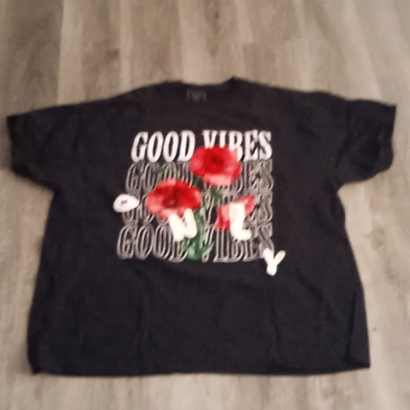 Womens Good Vibes Only Tee - Picture 1 of 3